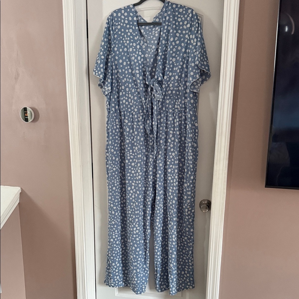 Blue Polka Dot Jumpsuit